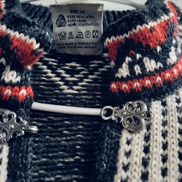 Vintage 90s Dale of Norway Wool sweater S Norwegian Men's Nordic sweater - Picture 5 of 9